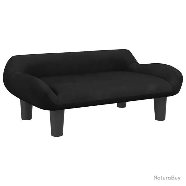 Lit pour chien panier canap� confortable 70 x 40 x 24 cm velours noir 02_0042794