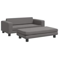 Lit pour chien panier canap&eacute; confortable avec extension 100 x 50 x 30 cm similicuir gris 02_0043065