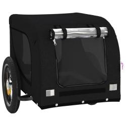 Remorque chariot transport de v&eacute;lo pour animaux de compagnie noir 02_0044214