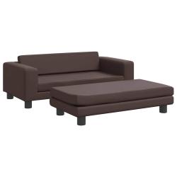Lit pour chien panier canap&eacute; confortable avec extension 100 x 50 x 30 cm similicuir Brown 02_0043066