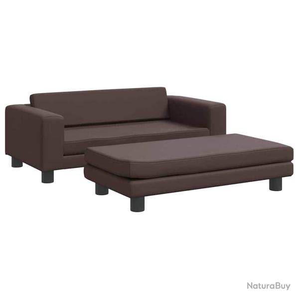 Lit pour chien panier canap� confortable avec extension 100 x 50 x 30 cm similicuir Brown 02_0043066