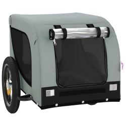 Remorque chariot transport de v&eacute;lo pour animaux de compagnie gris 02_0044273