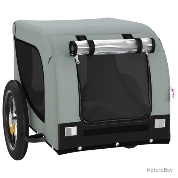 Remorque chariot transport de v�lo pour animaux de compagnie gris 02_0044273
