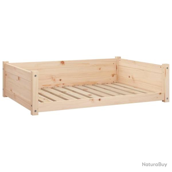 Lit pour chien panier canap� confortable 95,5 x 65,5 x 28 cm bois de pin solide marron 02_0043029