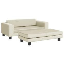Lit pour chien panier canap&eacute; confortable avec extension 100 x 50 x 30 cm velours Cream 02_0043069