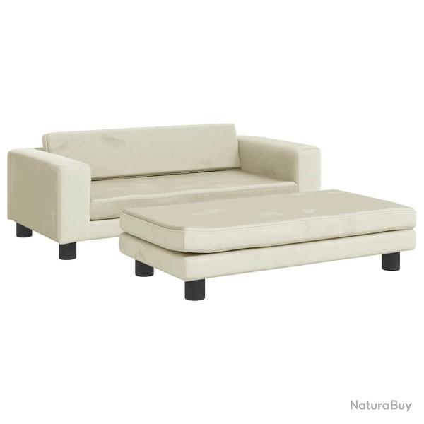 Lit pour chien panier canap� confortable avec extension 100 x 50 x 30 cm velours Cream 02_0043069