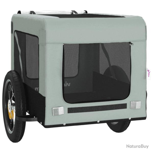 Remorque chariot transport de v�lo pour animaux de compagnie gris 02_0044260