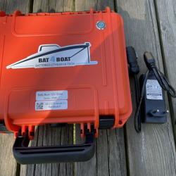 Batterie lithium Bat4boat Kit Bellyboat LiFePo4 12V 20Ah avec chargeur 3A orange