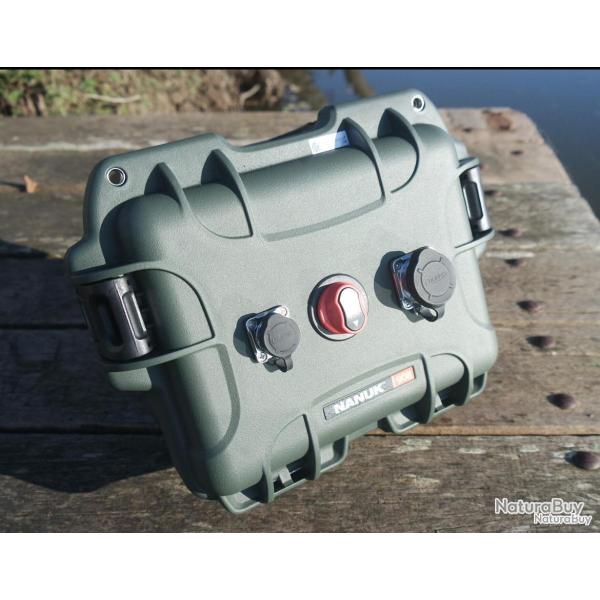 Batterie lithium Bat4boat Energy Case LiFePo4 12V 100Ah avec chargeur 10A graphite