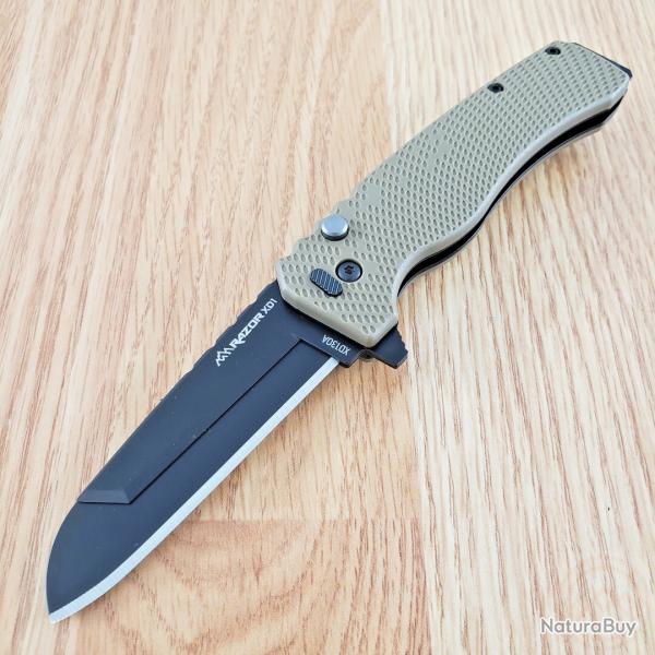 Couteau Outdoor Edge Razor XD1 Lames Interchangeables Acier 420J2 Manche GFN Button Lock OEXD130AC -