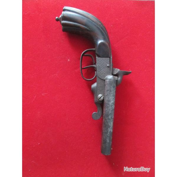PISTOLET  SECOND EMPIRE  11MM  A BROCHES