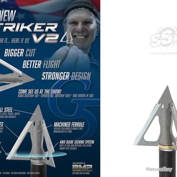 Lames Fixes G5 Crossbow Striker V2 (par 3) - 100 grains