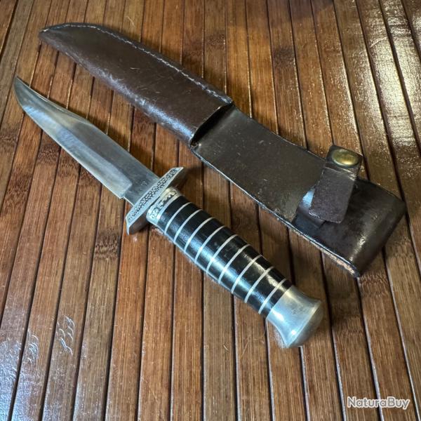 COUTEAU - POIGNARD ALLEMAND FRONTI�RE KNIFE 433 PAR EDGE BRAND A SOLINGEN ANN�E 1945-1950