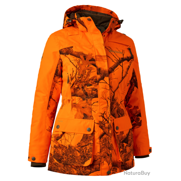 Blouson de chasse hiver Eagle femme orange camo realtree Deerhunter