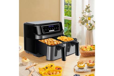 Air Fryer 8L avec Double Compartiment Visible,8 Programmes,Écran