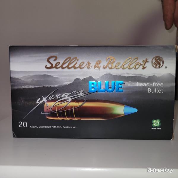 20 BALLES EXERGY BLUE 7X65R SANS PLOMB 150 grains/9,7 grammes