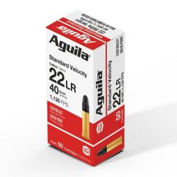 AGUILA 22LR SV SP 40GR STANDARD VELOCITY Vitesse standard 1.130 FPS LOT DE 1500