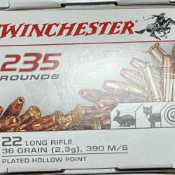 OFFRE NB 22LR Winchester SUPER X 36 gr LHP Copper Plated Boite de 235 x 3 boites