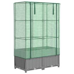 Jardini&egrave;re bac lit sur&eacute;lev&eacute; plantes fleurs terrasse jardin sur&eacute;lev&eacute;e avec housse aspect rotin 80 x