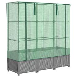Jardini&egrave;re bac lit sur&eacute;lev&eacute; plantes fleurs terrasse jardin sur&eacute;lev&eacute;e avec housse aspect rotin 120 x