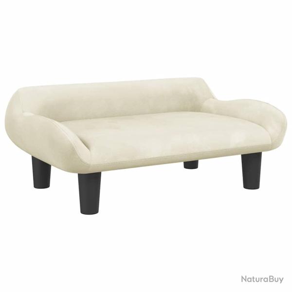 Lit pour chien panier canap� confortable 70 x 40 x 24 cm velours cr�me 02_0042792