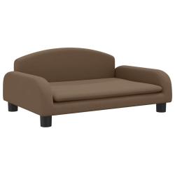 Lit pour chien panier canap&eacute; confortable 70 x 45 x 30 cm tissu marron 02_0042846
