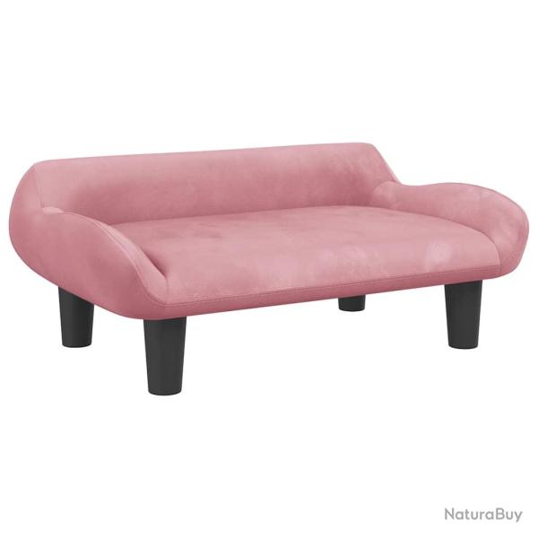 Lit pour chien panier canap� confortable 70 x 40 x 24 cm velours Rose 02_0042795