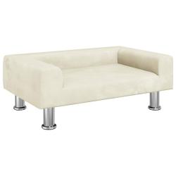 Lit pour chien panier canap&eacute; confortable 70 x 45 x 26,5 cm velours cr&egrave;me 02_0042800