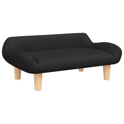 Lit pour chien panier canap&eacute; confortable 70 x 40 x 24 cm tissu noir 02_0042788
