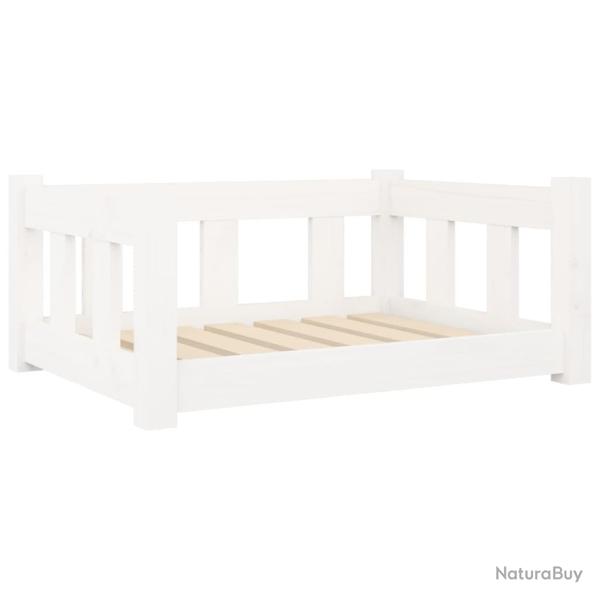 Lit pour chien panier canap� confortable 65,5 x 50,5 x 28 cm bois de pin solide blanc 02_0042763