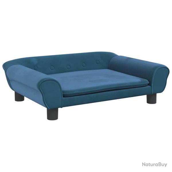 Lit pour chien panier canap� confortable 70 x 48 x 22 cm velours Bleu 02_0042883