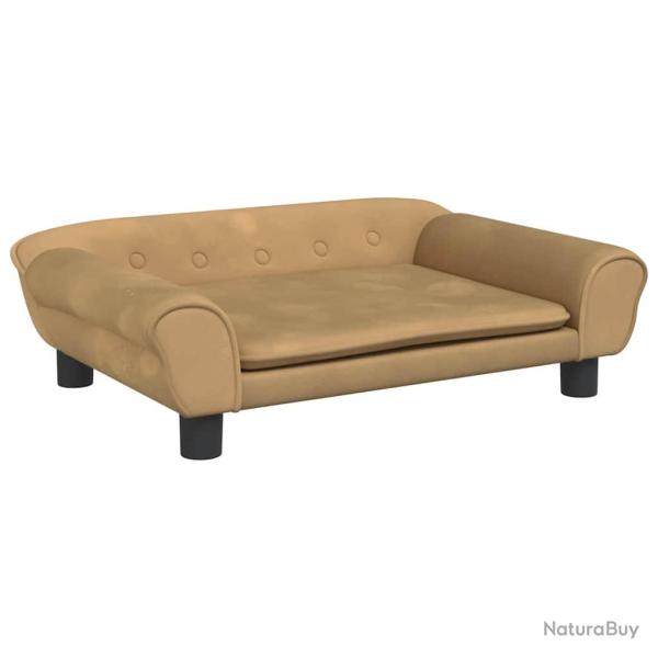 Lit pour chien panier canap� confortable 70 x 48 x 22 cm velours marron 02_0042885