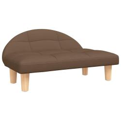 Lit pour chien panier canap&eacute; confortable 70 x 52 x 30 cm tissu marron 02_0042893