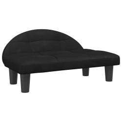 Lit pour chien panier canap&eacute; confortable 70 x 52 x 30 cm velours noir 02_0042901