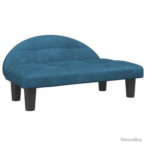 Lit pour chien panier canap� confortable 70 x 52 x 30 cm velours Bleu 02_0042898