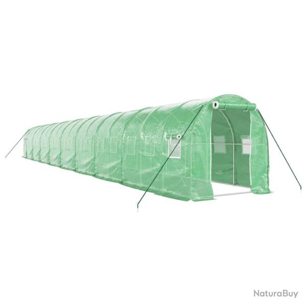 Serre tente abri plante fleur l�gumes avec cadre en acier 36 m� 18 x 2 x 2 m vert 02_0044580