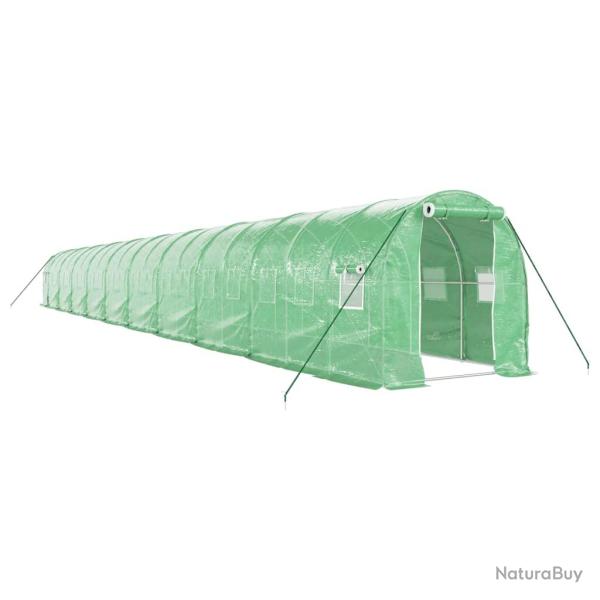 Serre tente abri plante fleur l�gumes avec cadre en acier 40 m� 20 x 2 x 2 m vert 02_0044588