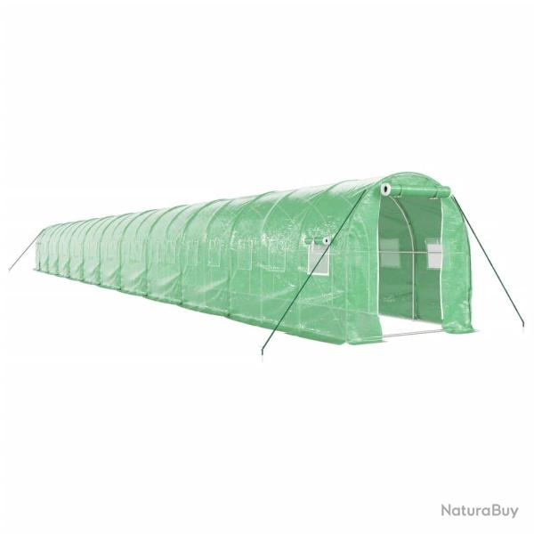 Serre tente abri plante fleur l�gumes avec cadre en acier 44 m� 22 x 2 x 2 m vert 02_0044594