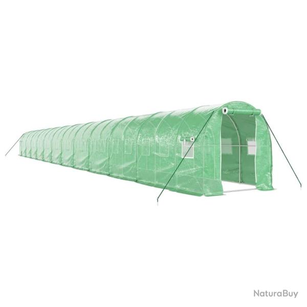 Serre tente abri plante fleur l�gumes avec cadre en acier 48 m� 24 x 2 x 2 m vert 02_0044600