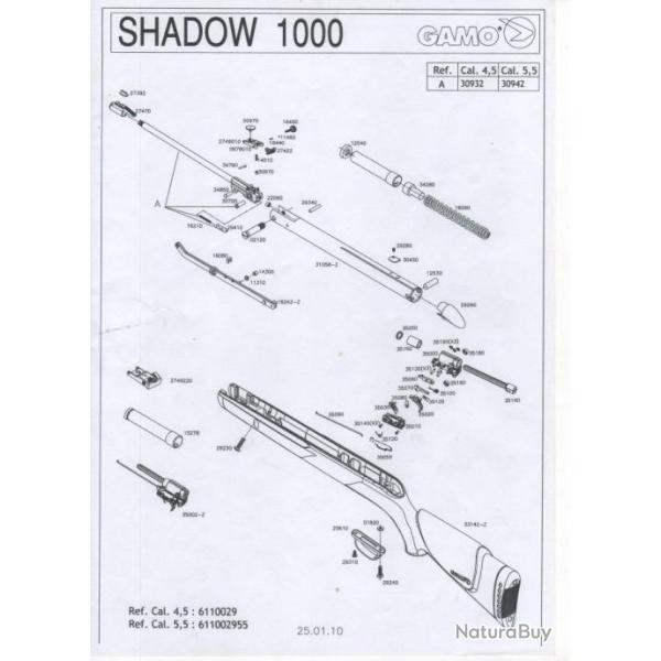 Eclat carabine Gamo Shadow 1000 en PDF