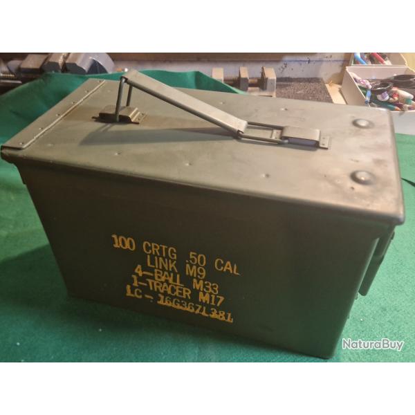 BOITE  MUNITIONS METALLIQUE US