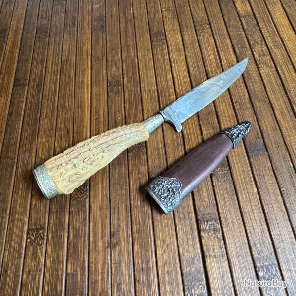 COUTEAU VINTAGE TRADITIONNEL ALLEMAND NICKER 1945-55 FABRICATION ARTISANALE A SOLINGEN