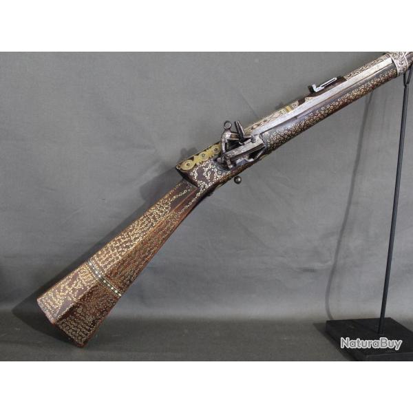 Fusil � silex Ottoman dit t�fek shishana - Turquie Ottomane, 18�me-19�me si�cle
