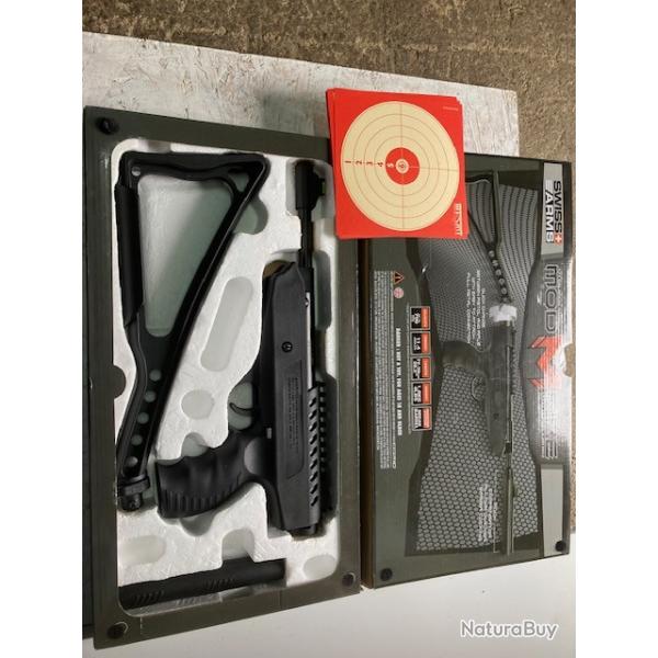 A vendre pistolet Air Comprim� 11,4 Joules SWISS ARMS MOD M FIRE