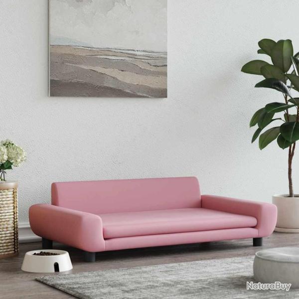 Lit pour chien rose 100x54x33 cm velours