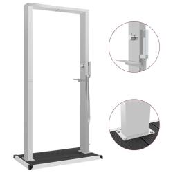 Douche d'ext&eacute;rieur avec receveur WPC Acier inoxydable