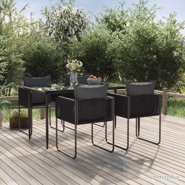 Ensemble � manger de jardin 5 pcs Noir