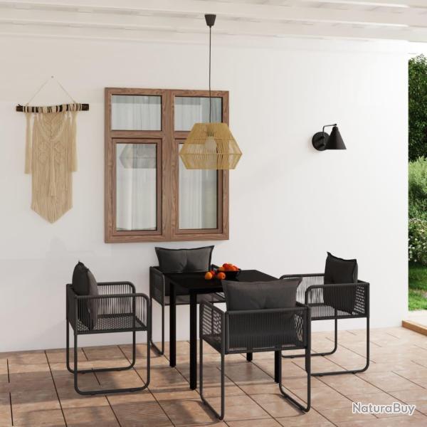 Ensemble � manger de jardin 5 pcs Noir