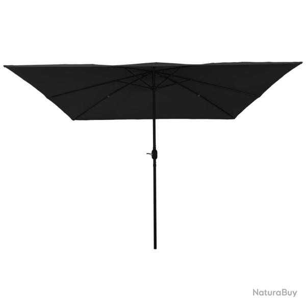 Parasol de jardin carr295x245 cm Noir