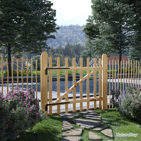 Portillon simple de clture Bois de noisetier 100x90 cm